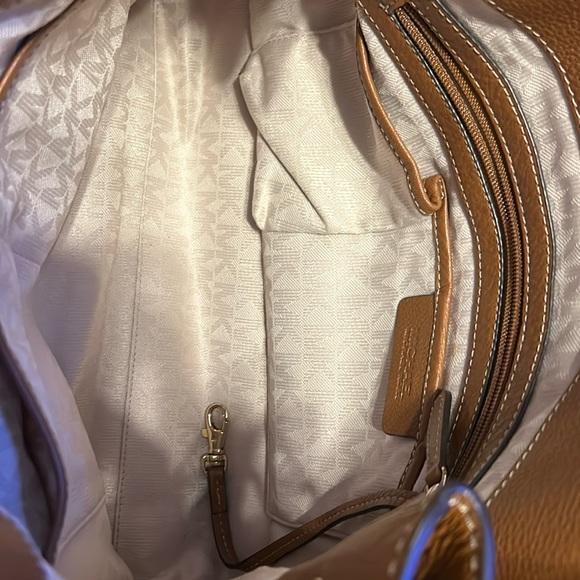 Michael Kors leather Brown & shimmering bronze hand bag - Picture 5 of 6